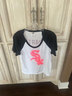Victoria’s Secret PINK Raglan Tee with Neon Pink Chicago White Sox Logo